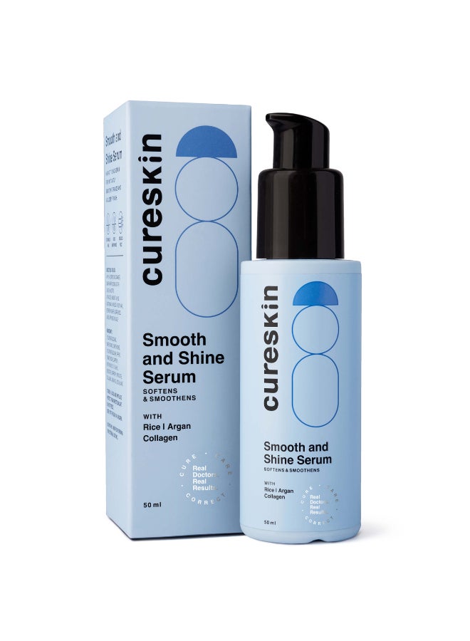 Cureskin Smooth and Shine Hair Serum for Dry Frizzy Hair Women and Men | Helps Reducing Hair Breakage, Frizz and Detangels for Strong, Protected and Shiny Hair - Image 1